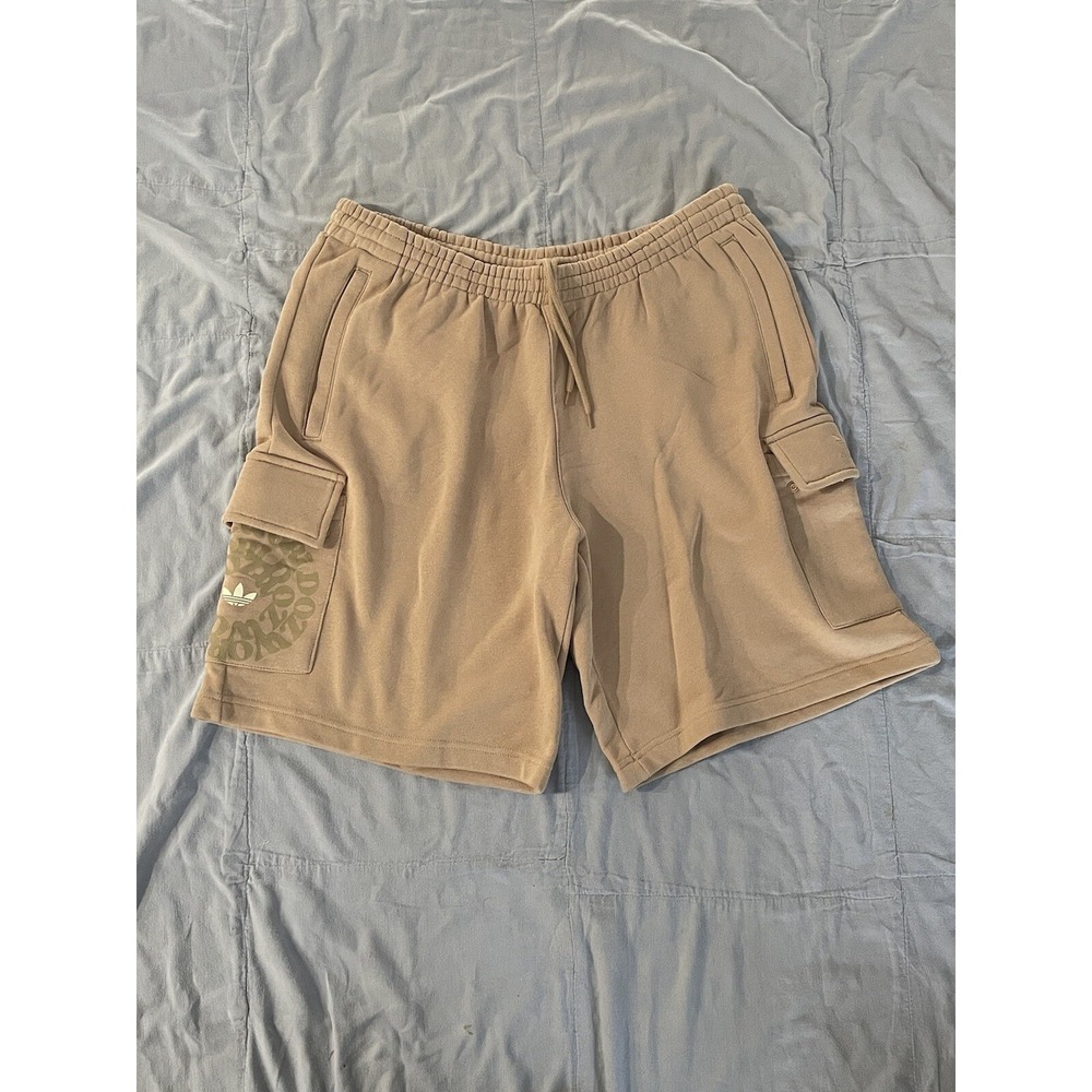 Adidas Men's Sweatshorts 2XXL Elastic Waist Active Lounge Beige Oz World‎